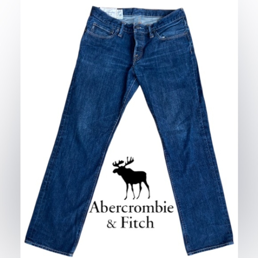Abercrombie & Fitch 1892 Jeans Men's 31x30 Relaxed Fit Button Fly Blue Denim